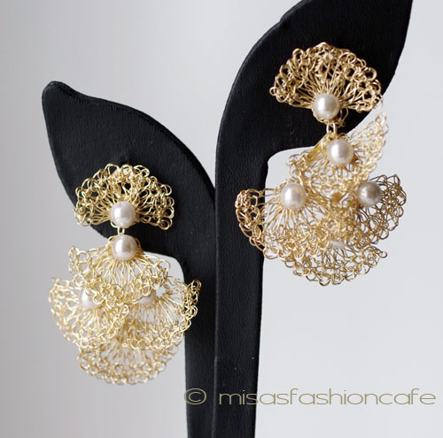 （画像用） Lavish ピアス 18Kgp クロシェ・パール