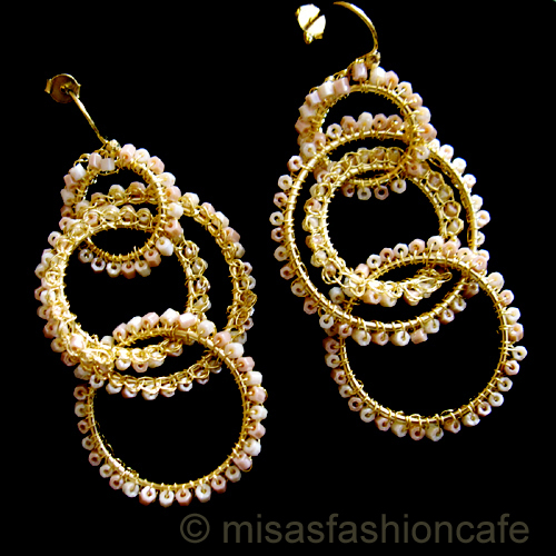 （画像用） Lavish ピアス　 18Kgp フープダングル