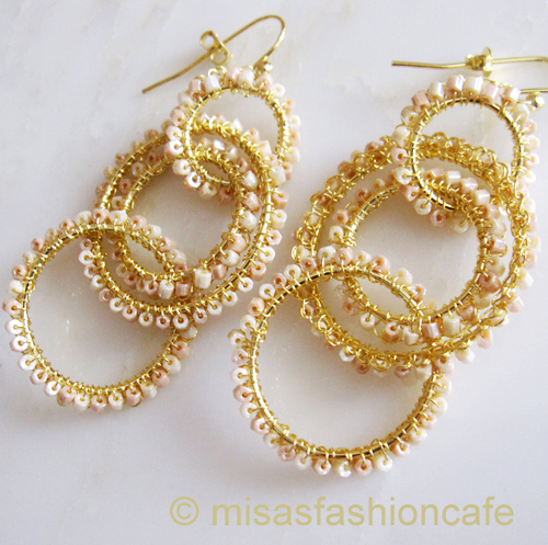 （画像用） Lavish ピアス　 18Kgp フープダングル