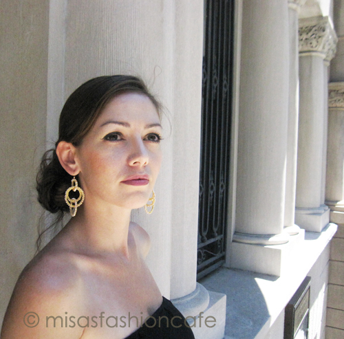 （画像用） Lavish ピアス　 18Kgp フープダングル