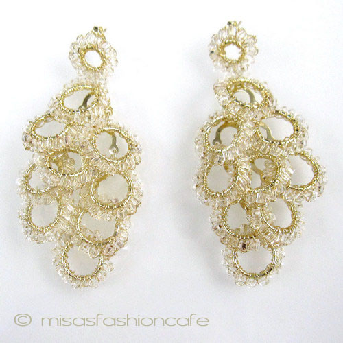 （画像用） Lavish ピアス 18Kgp クリアーガラス