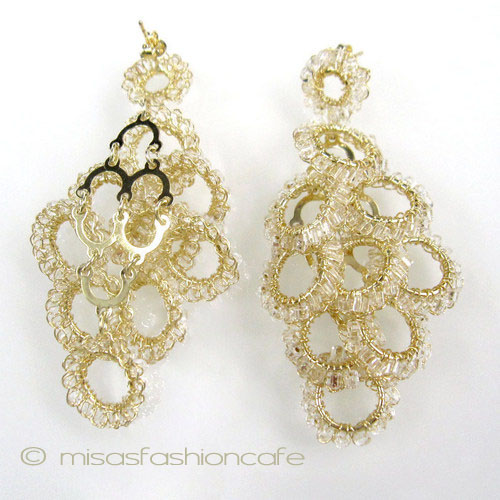 （画像用） Lavish ピアス 18Kgp クリアーガラス