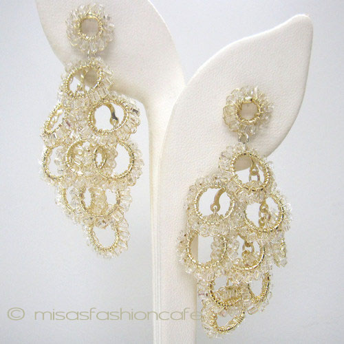 （画像用） Lavish ピアス 18Kgp クリアーガラス