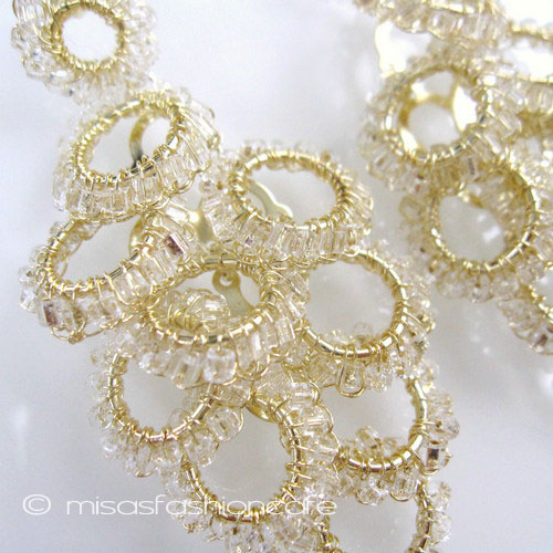 （画像用） Lavish ピアス 18Kgp クリアーガラス