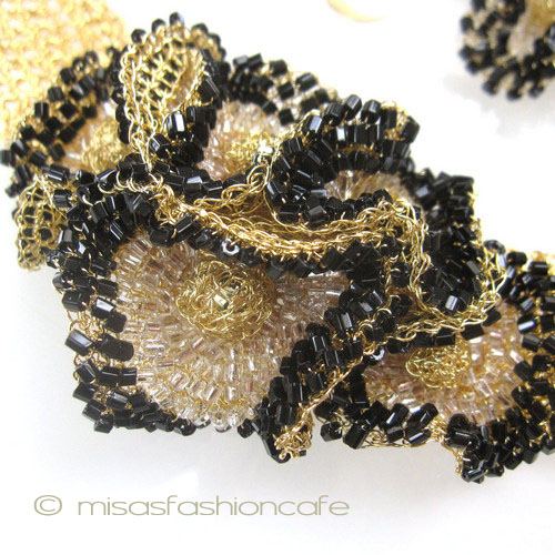 （画像用） Lavish ピアス 18Kgp BLKフラワーセット