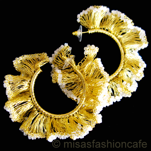 （画像用） Lavish ピアス　 18Kgp フープ・アイス