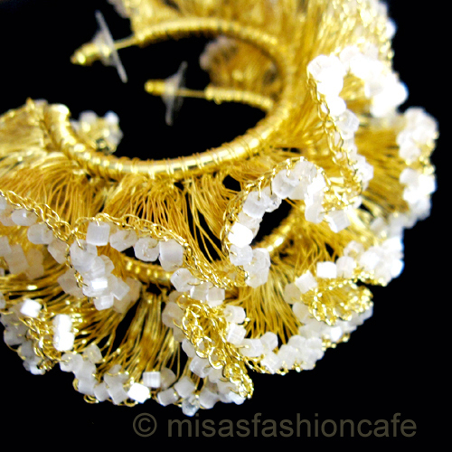 （画像用） Lavish ピアス　 18Kgp フープ・アイス