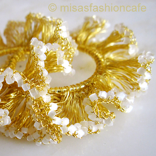 （画像用） Lavish ピアス　 18Kgp フープ・アイス