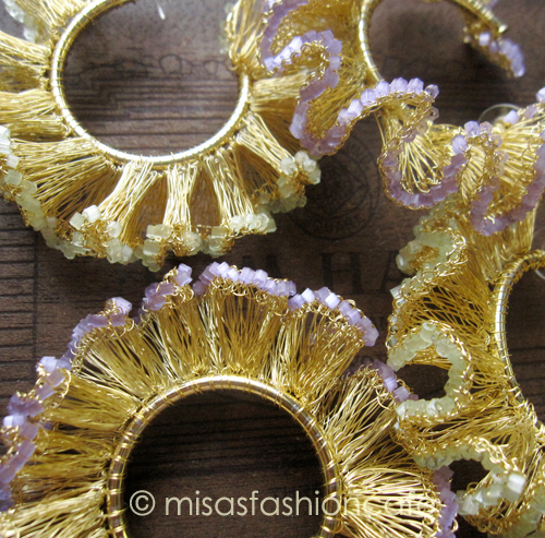 （画像用） Lavish ピアス 18Kgp フープ・パープル