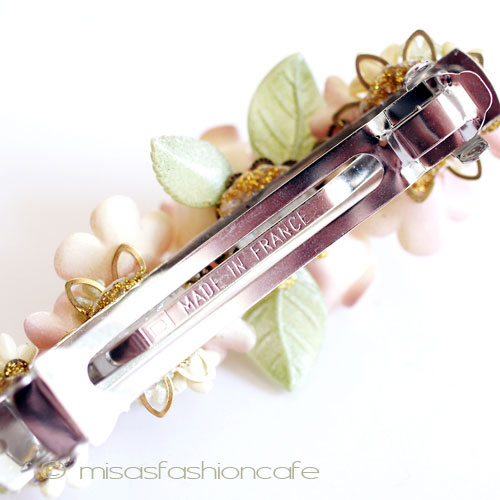 （画像用） ヘアーバレッタ お花　フランス製