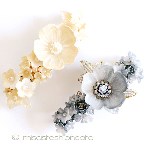 （画像用） ヘアーバレッタ パール　再販！