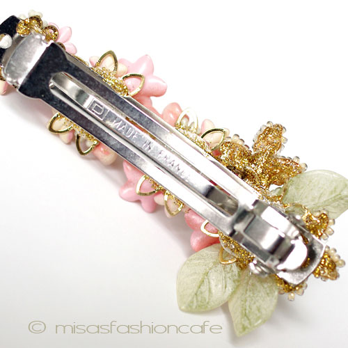 （画像用） ヘアーバレッタ お花　フランス製　