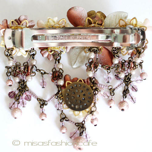 （画像用） ヘアーバレッタ（大）再販 フランス製　フラワー