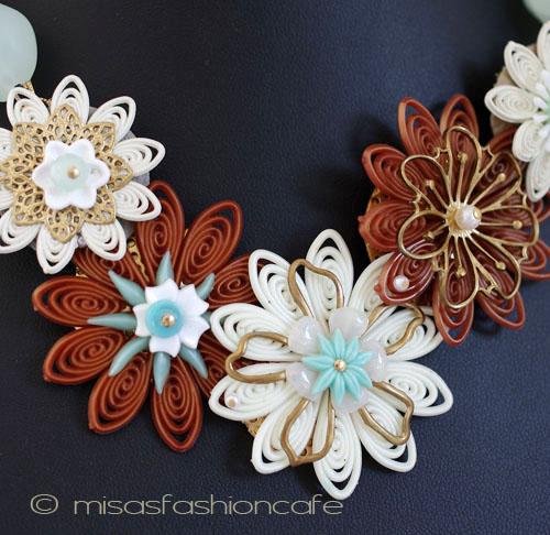 （画像用） NY お花ネックレス 真珠・バロックパール