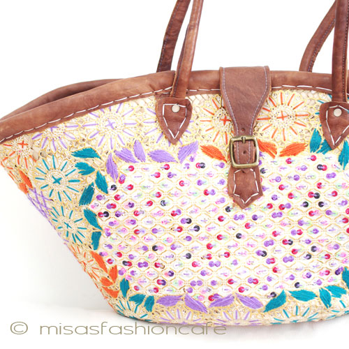 （画像用） モロッコ製 かごバック　大