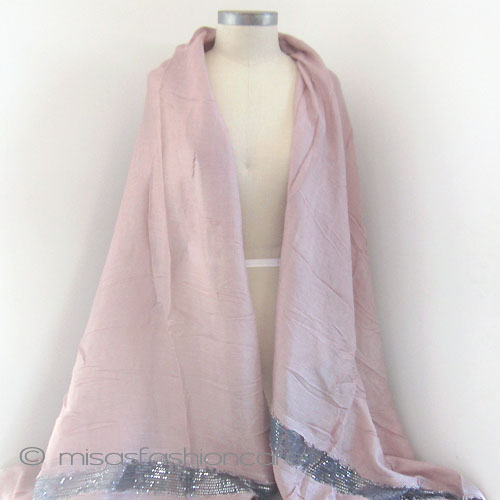 （画像用） スパンコール ストール モーブ・ピンク　再販！