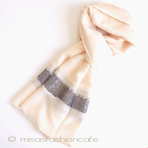 （画像用） スパンコール ストール ピーチ・スキン （大判）