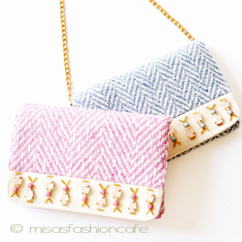 （画像用） ビジュー　ピンク ショルダーバッグ