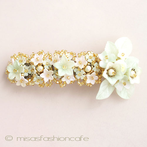 （画像用） パーティー・ヘアーバレッタ フランス製フラワー再販