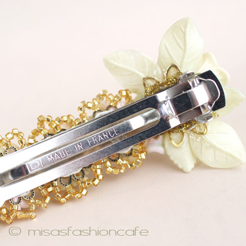 （画像用） パーティー・ヘアーバレッタ フランス製フラワー再販