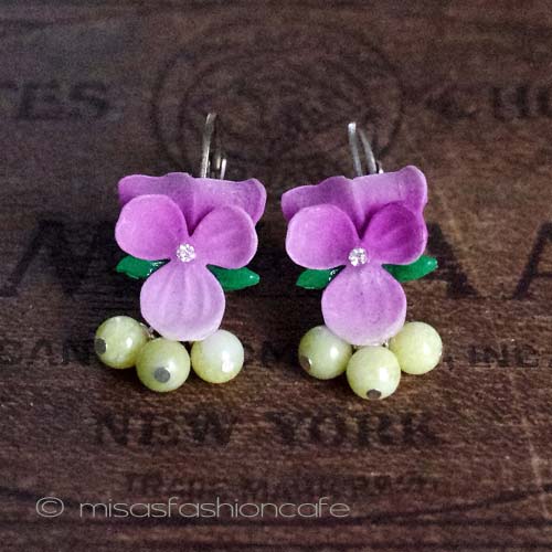 スミレのお花　ピアス - ウインドウを閉じる