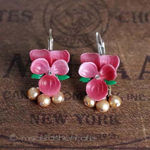 スミレのお花　ピアス - ウインドウを閉じる