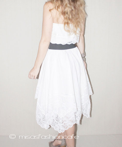 （画像用） 1点物　ビンテージ　 花レース　ワンピース