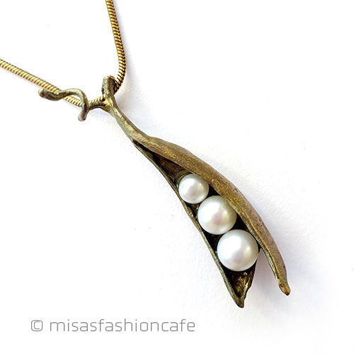 （画像用） マイケルミショー　パール 真珠の豆　ネックレス