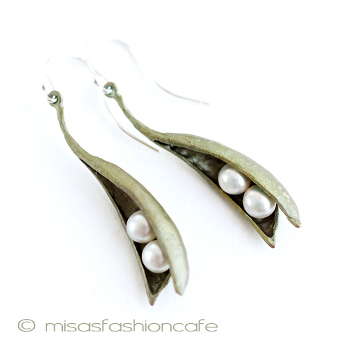 （画像用） ピアス　または　クリップ 真珠えんどう豆　再販！