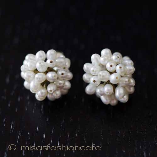 （画像用） マイケルミショー ピアス 真珠・たんぽぽ