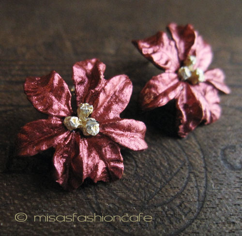 （画像用） マイケルミショー ピアス ポインセチア