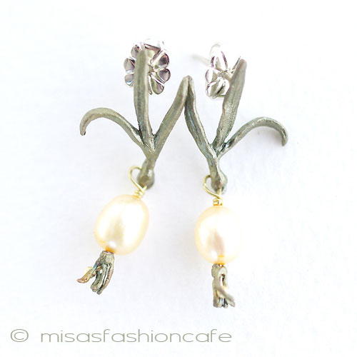 （画像用） マイケルミショー 玉ネギ 真珠 ピアス