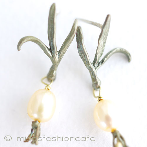 （画像用） マイケルミショー 玉ネギ 真珠 ピアス