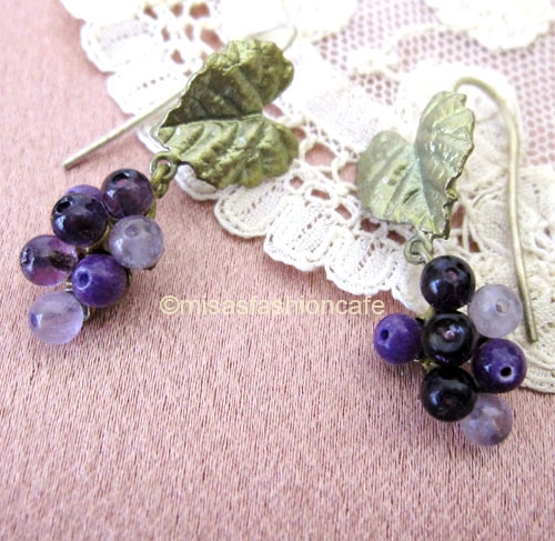 （画像用） Michaud ピアス アメジストの葡萄