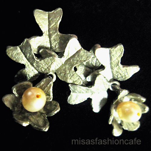 （画像用） マイケルミショー ピアス 真珠・ポプラ