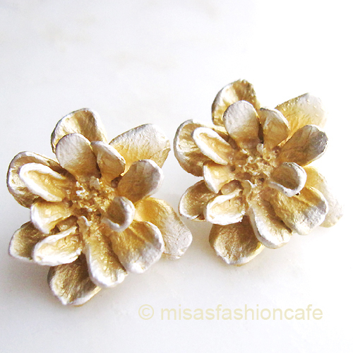 （画像用） Michaud イヤリング 24金 イエローローズ