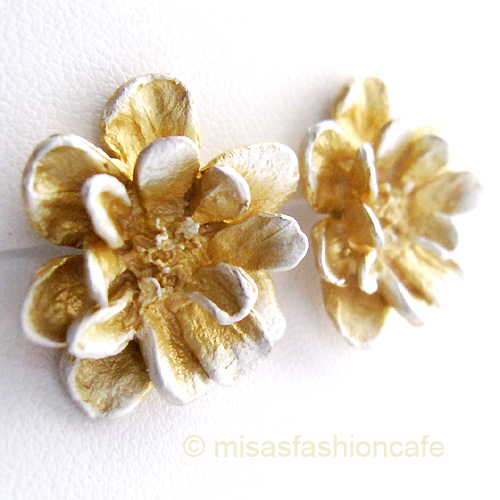 （画像用） Michaud イヤリング 24金 イエローローズ