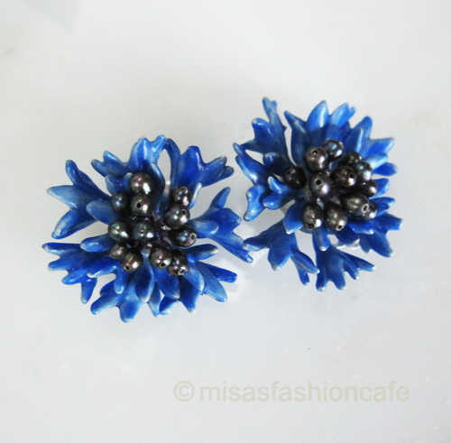 （画像用） Michaud イヤリング ブルーコーンフラワー