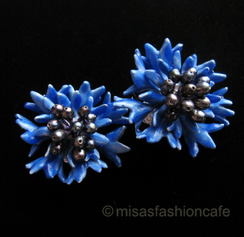 （画像用） Michaud イヤリング ブルーコーンフラワー