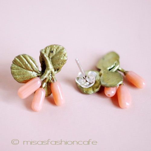 （画像用） マイケルミショー ピアス 珊瑚のいちご　再販！