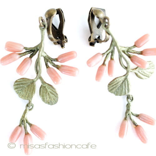 （画像用） マイケルミショー イヤリング 天然珊瑚サンゴの苺