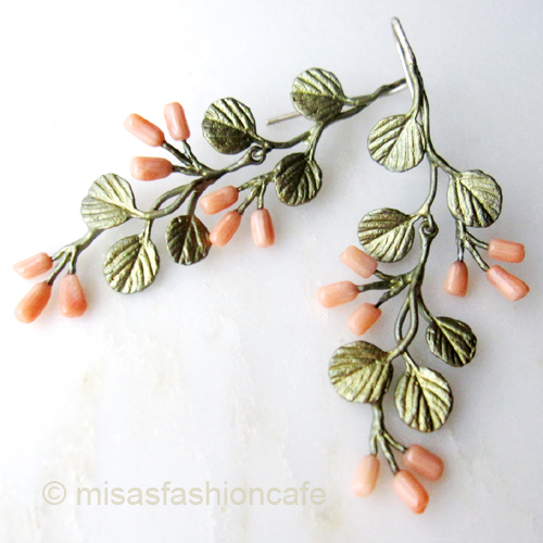 （画像用） マイケルミショー ピアス 珊瑚のストロベリー