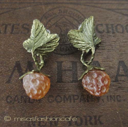 （画像用） マイケルミショー ピアス 　苺　ストロベリー