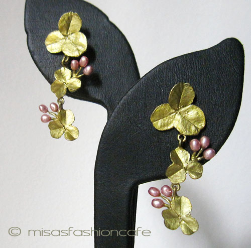 （画像用） Michaud ピアス　再販！ 　真珠　クローバー