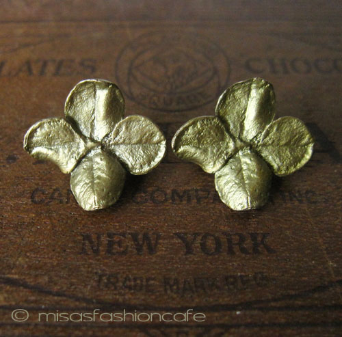 （画像用） マイケルミショー イヤリング 　幸運のクローバー