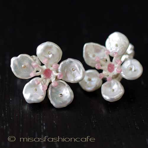 （画像用） Michaud ピアス　再販！　 ケシパールの桜さくら