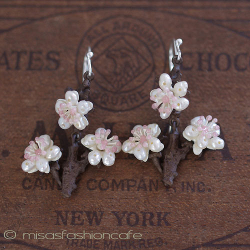 （画像用） Michaud ピアス　　 ケシパールの桜さくら