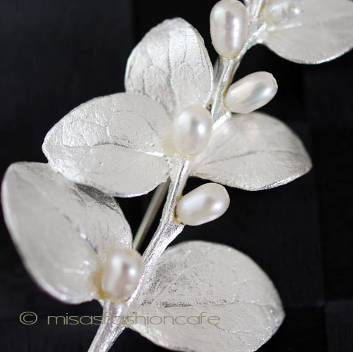 （画像用） マイケルミショー ブローチ 真珠 シルバー銀製