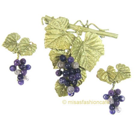 （画像用） Michaud ブローチ アメジスト葡萄