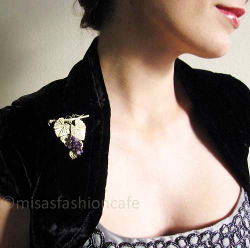 （画像用） Michaud ブローチ アメジスト葡萄